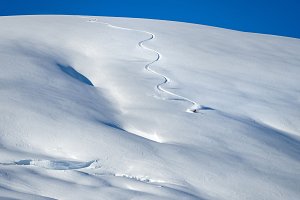 powder skiing at Ripley Creek, Last Frontier Heliskiing