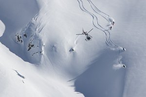 skiers in the Pyrenees